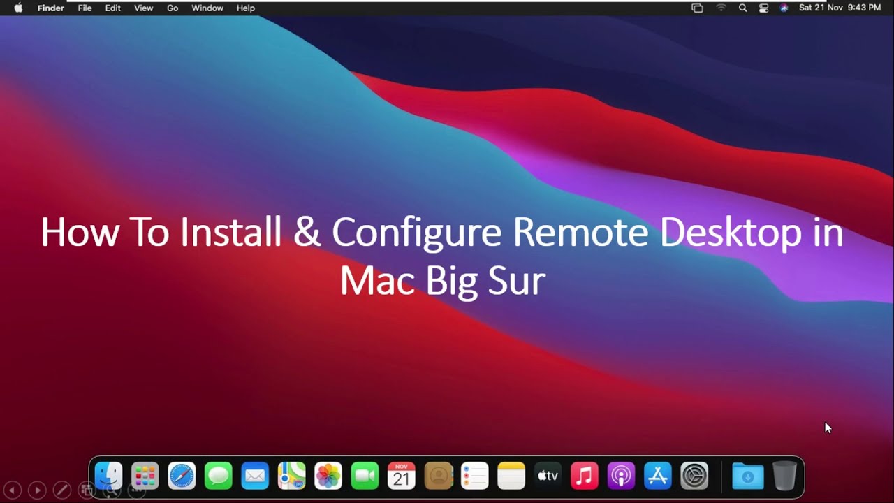 Big Sur Microsoft Remote Desktop